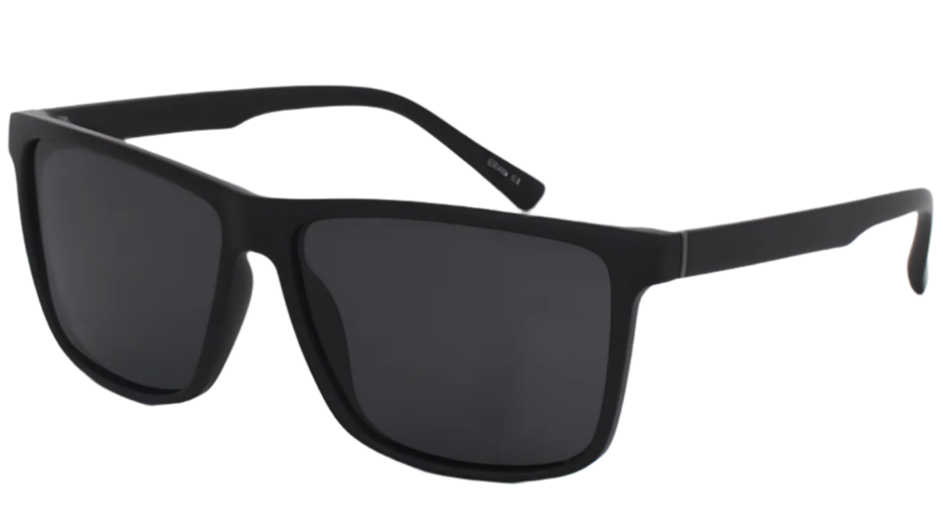 Black sunglasses on a white background