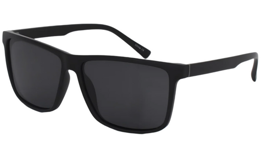 Black sunglasses on a white background