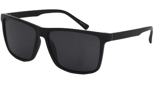 Black sunglasses on a white background
